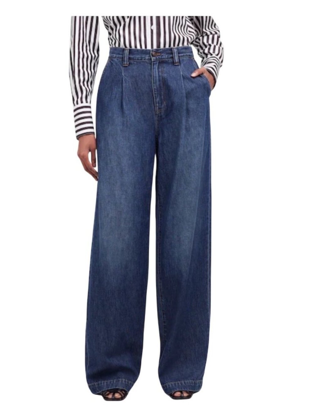 Medewell The Harlow Wide-Leg Jeans Airy Denim Edition Size 25 In Fieldale Wash